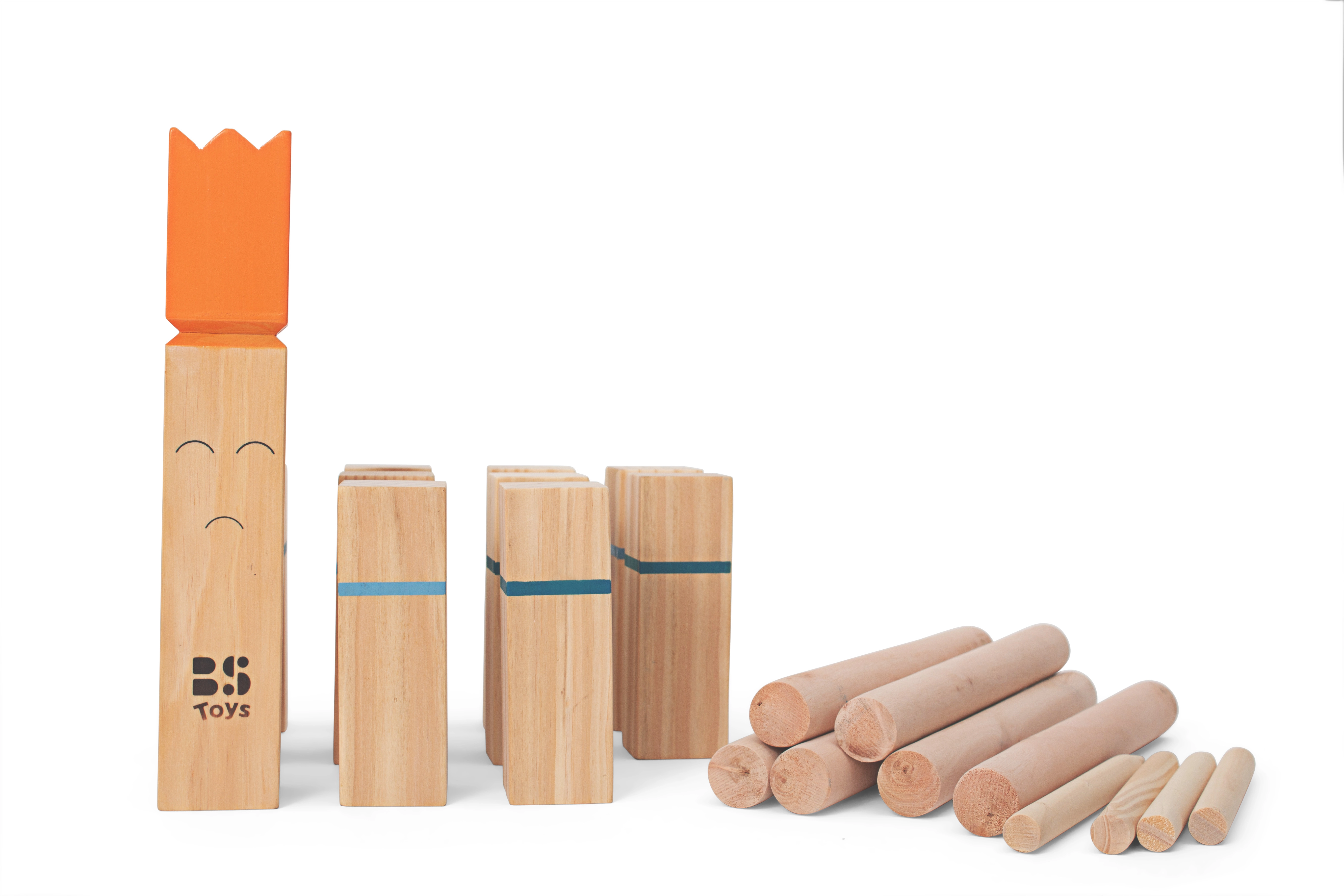 Kubb – vikingské šachy z masivního dřeva pro venkovní zábavu