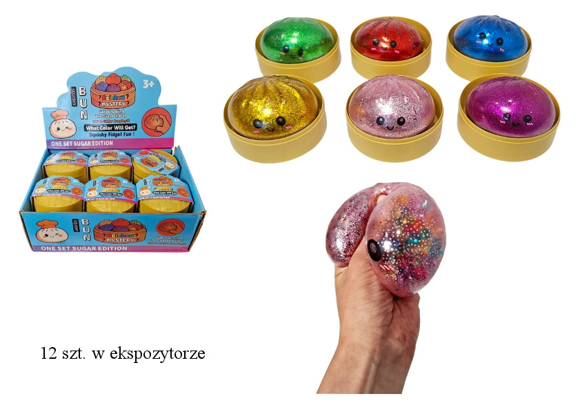 Antistresový mačkací míček s glitry (hydrogel)