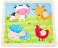 Levně Babu dřevěné puzzle farma pro děti