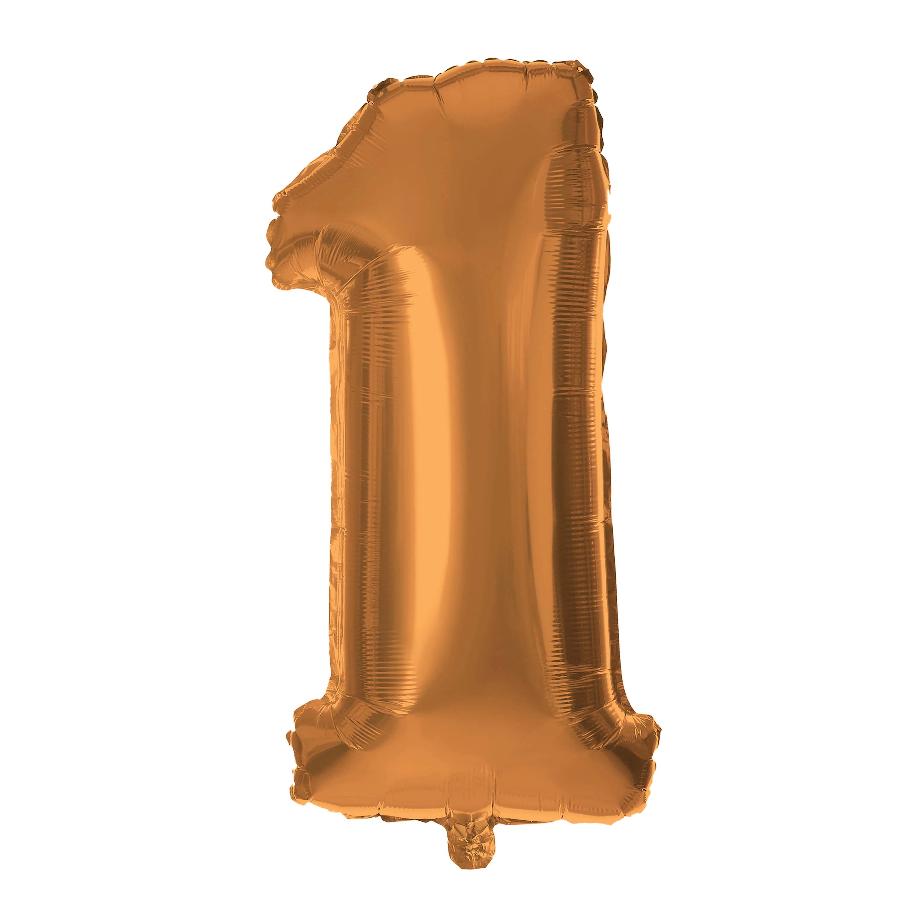 Balónek foliový TORO číslice 1 30cm bronzový