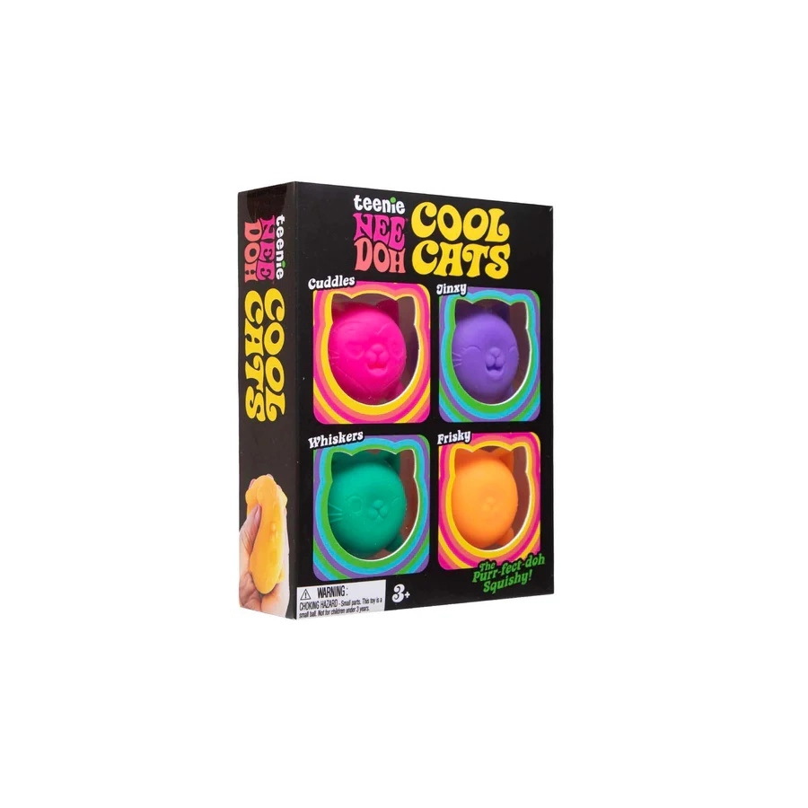 NeeDoh mačkací mini kočičky – antistresové hračky 4 ks