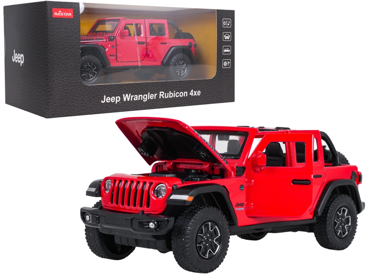 Model auta Jeep Wrangler Rubicon 1:32 Rastar červený