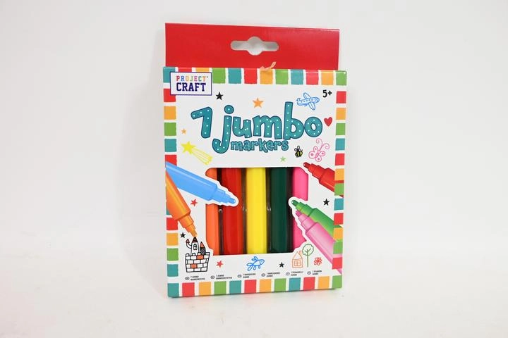 Jumbo flamastry pro děti, sada 7 ks