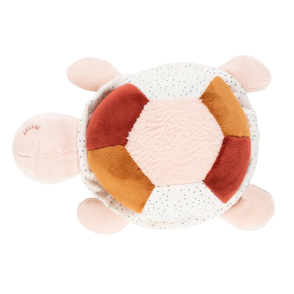 Nattou hračka plyšová želva Lapidou 4 aktivity 19 cm pink