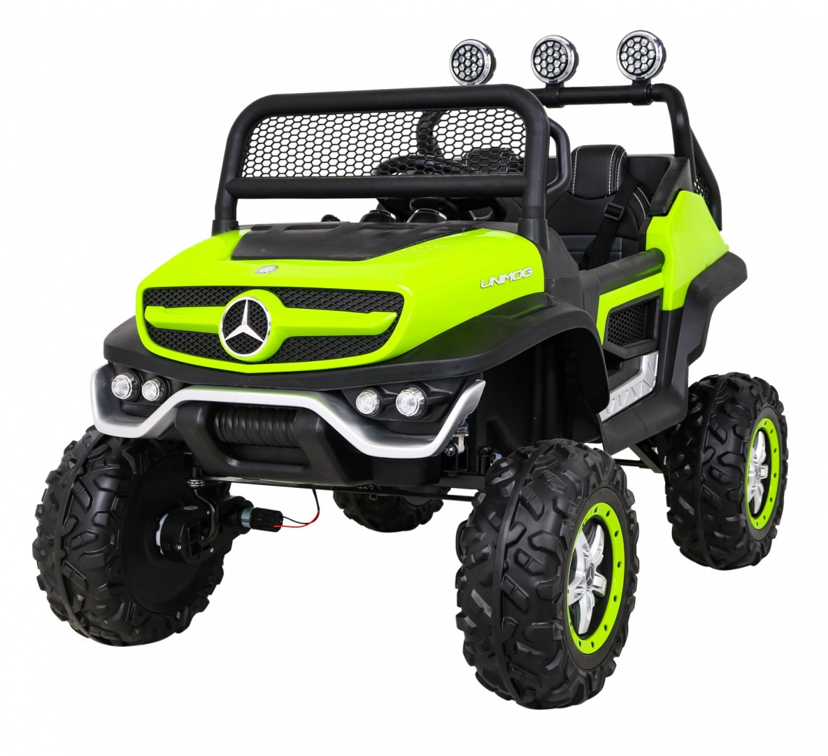 Levně Dětské auto na elektrický pohon Mercedes-Benz Unimog zelené 4x4