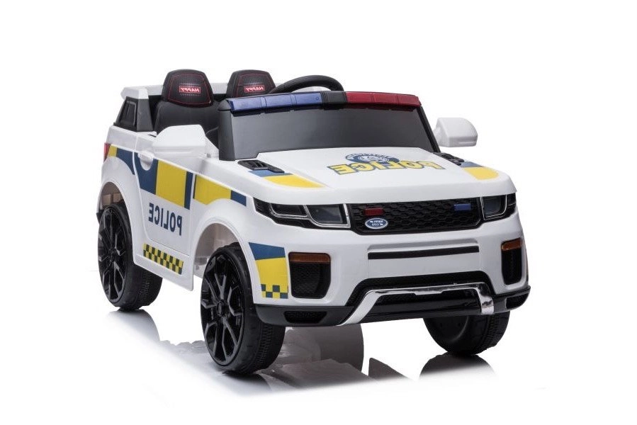 Levně Dětské elektrické policejní autíčko bílé