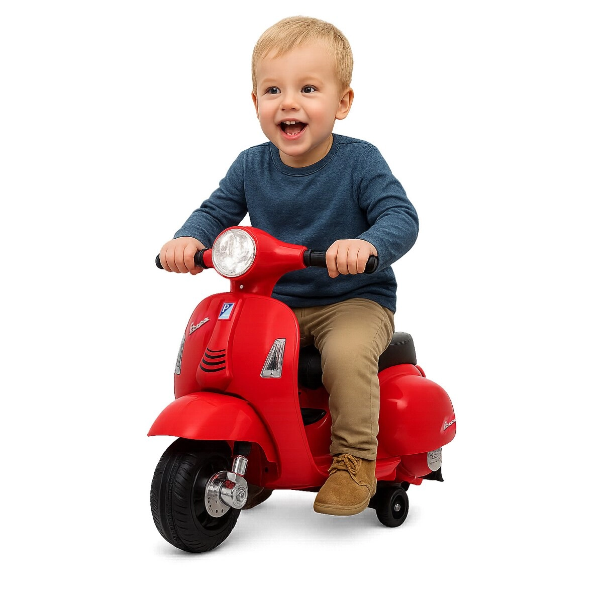Dětský elektrický skútr Vespa Mini červený
