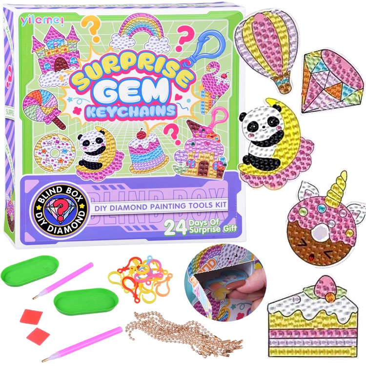 Kreativní adventní kalendář s diamantovým malováním – přívěsky