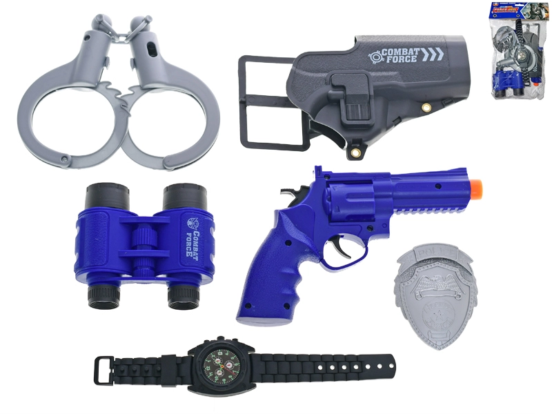Policejní sada s pistolí a doplňky pro děti