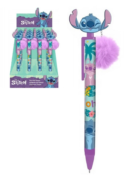 Levně Kuličkové pero s hlavou STITCH a odnímatelným přívěskem