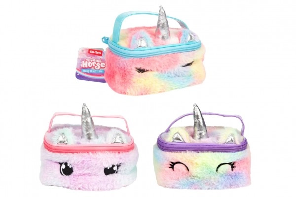 Plyšová kosmetická taška jednorožec