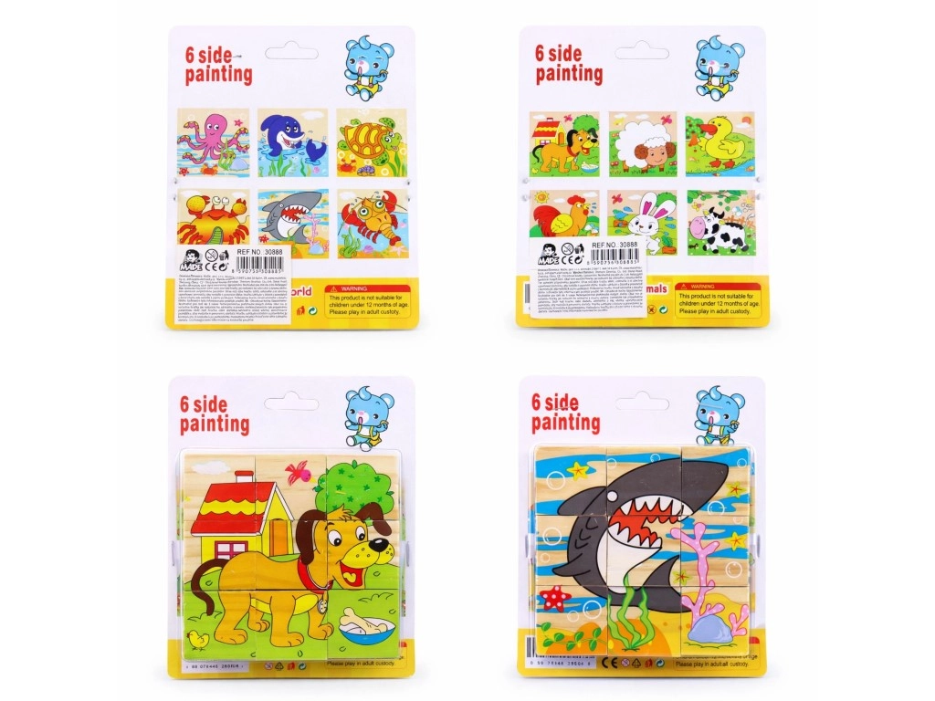 Obrázkové dřevěné kostky pro děti