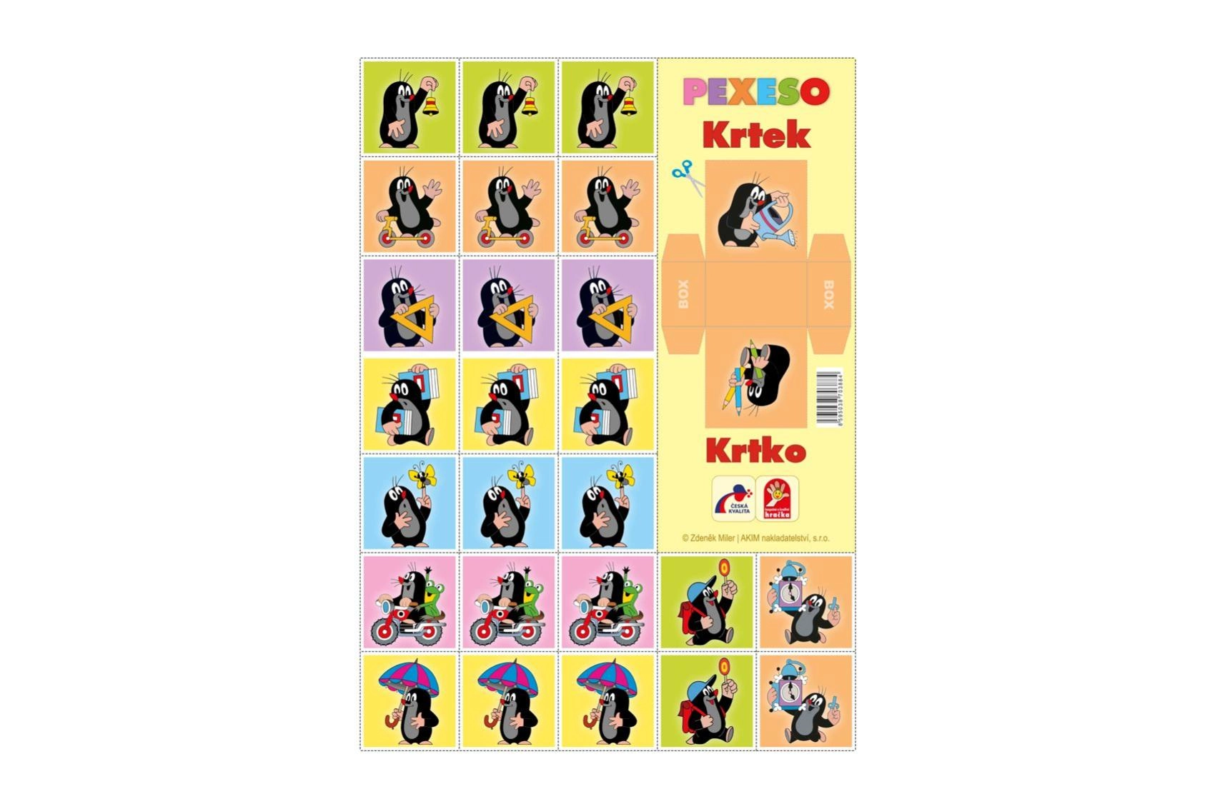 Pexeso Abeceda – papírové pexeso s 20 obrázkovými trojicemi