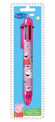 Kuličkové pero 6 barev PRASÁTKO PEPPA