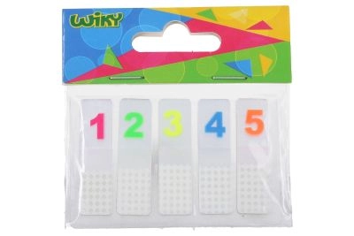 Levně Wiky Bloček samolepicí, 5x20 pruhů - Čísla