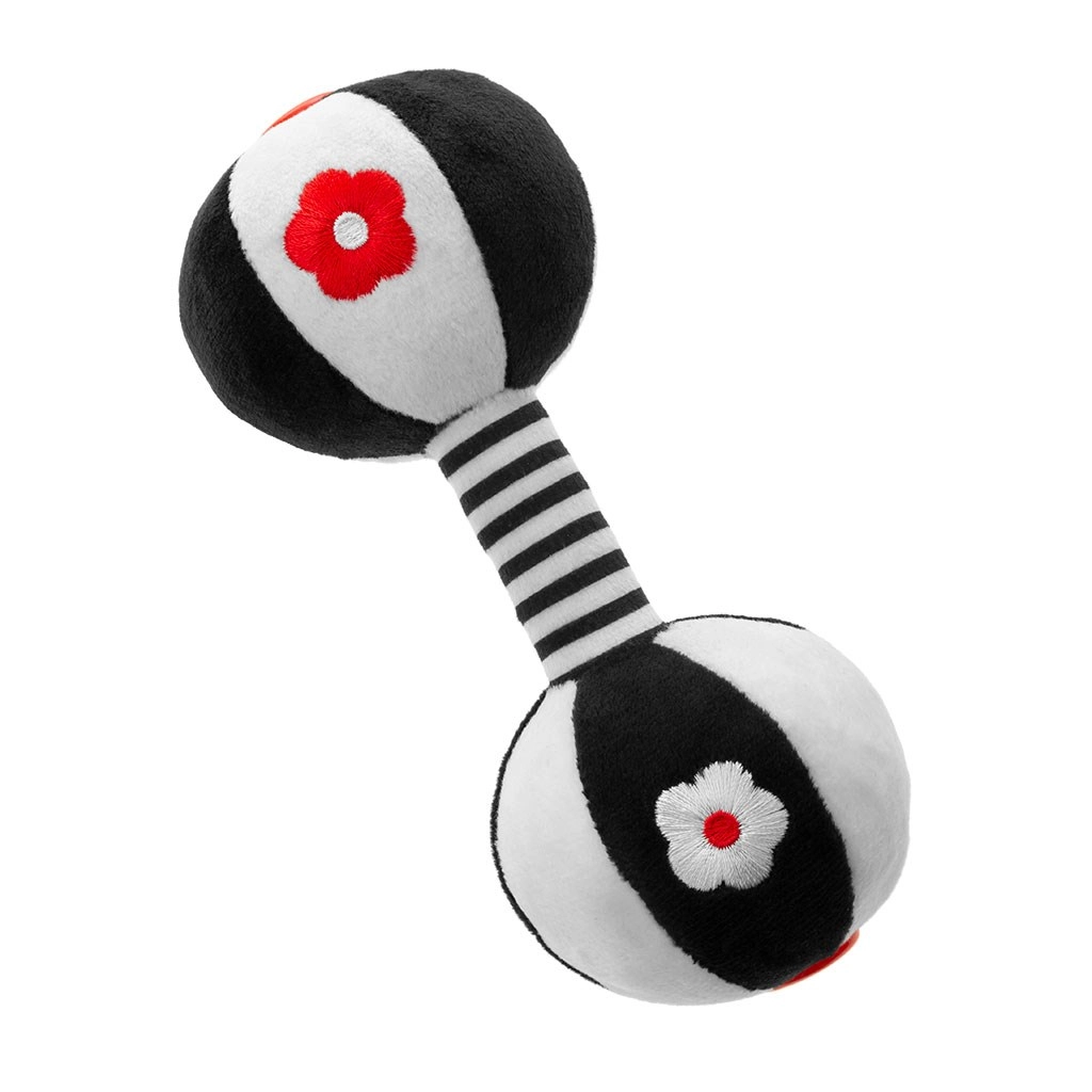 Senzorická kontrastní hračka s chrastítkem Akuku činka