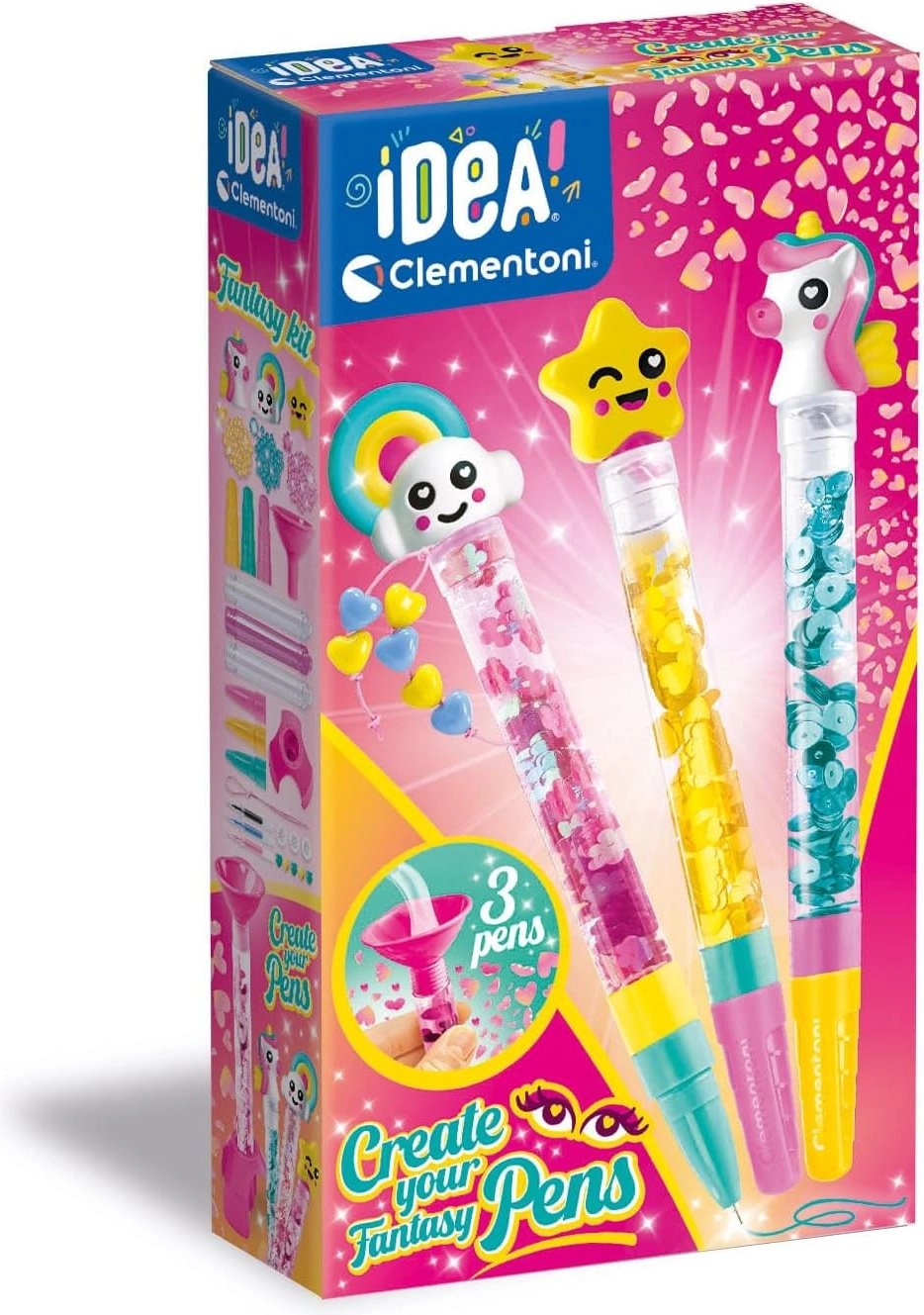 Levně CLEMENTONI IDEA Kreativní sada pro výrobu per Fantasy