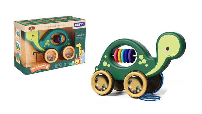 Tahací želvička s chrastítkem