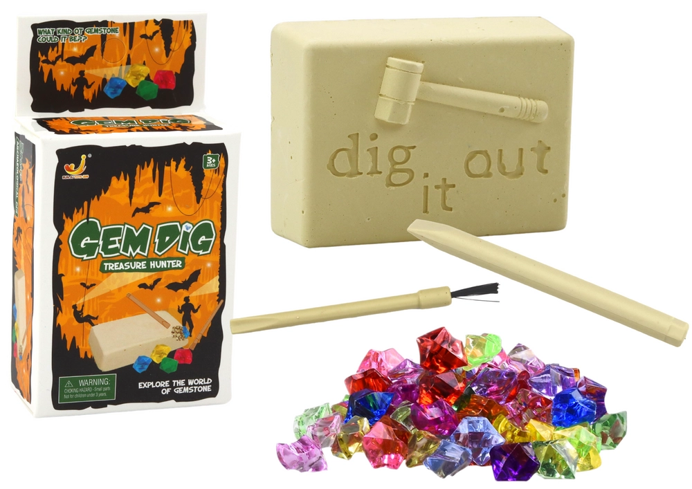 Mini archeologická sada – vykopávky krystalů s nástroji