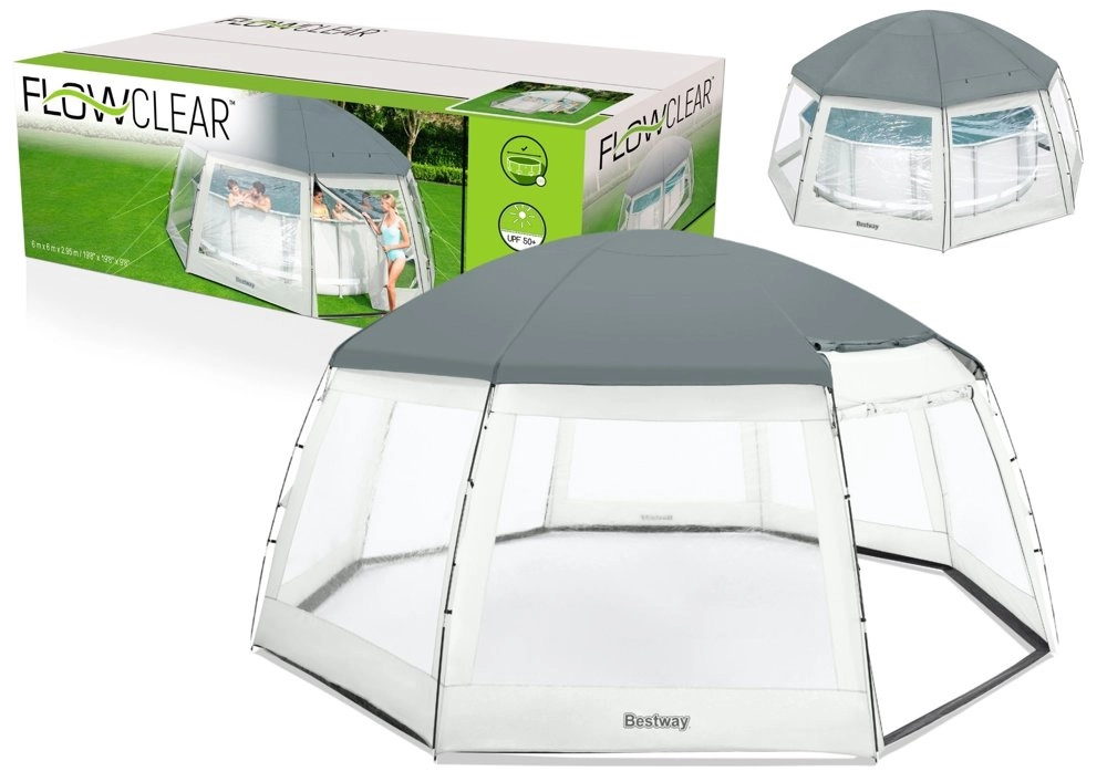 Bazénový stan 600 x 600 x 295 cm BESTWAY 58612