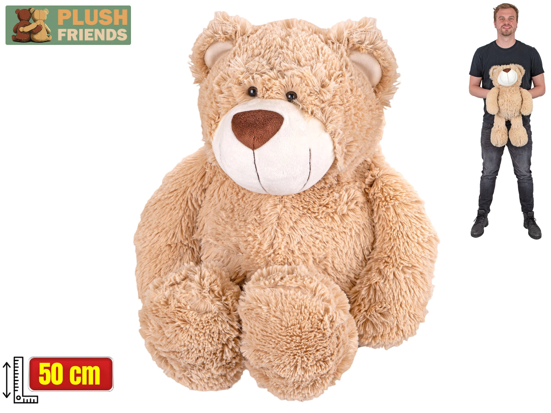 Plush Friends plyšový medvěd 50 cm béžový