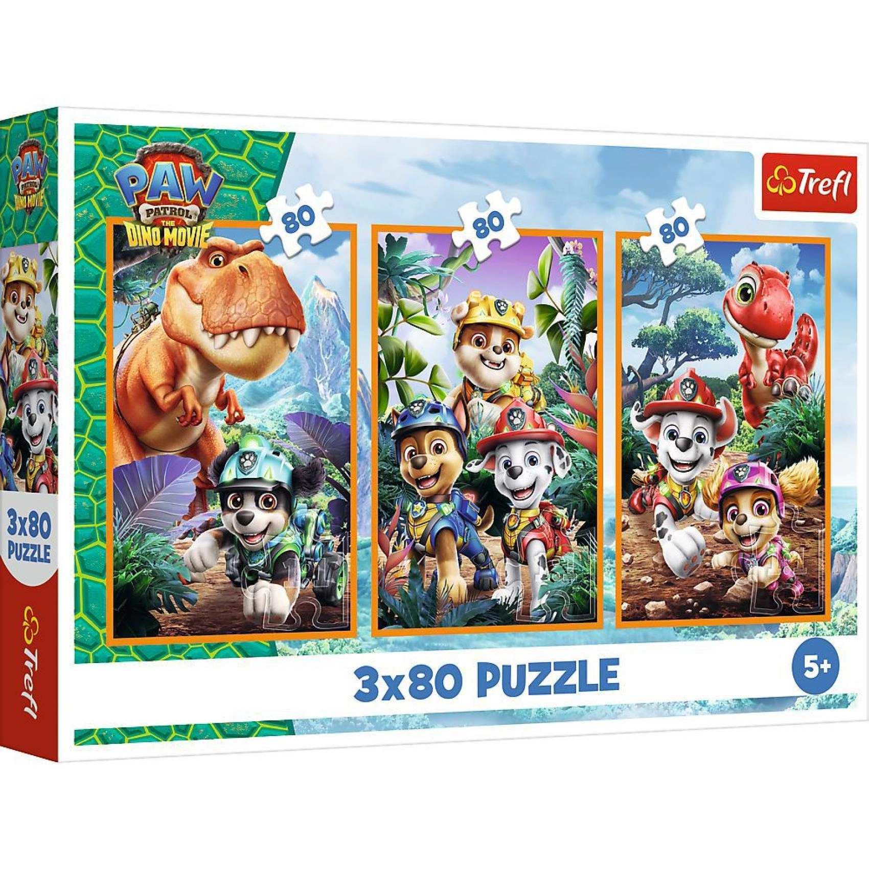 Puzzle 3v1 Tlapková patrola: dinosauří hrdinové (3x80 dílků)
