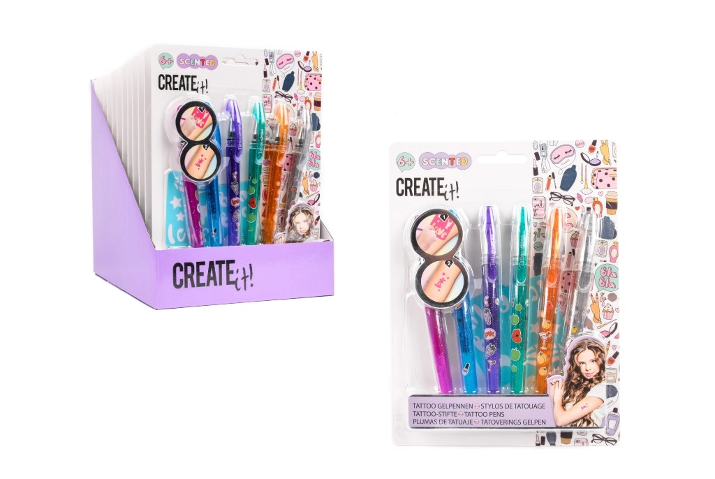 Canenco Tetovací sada 6x voňavé pero šablony