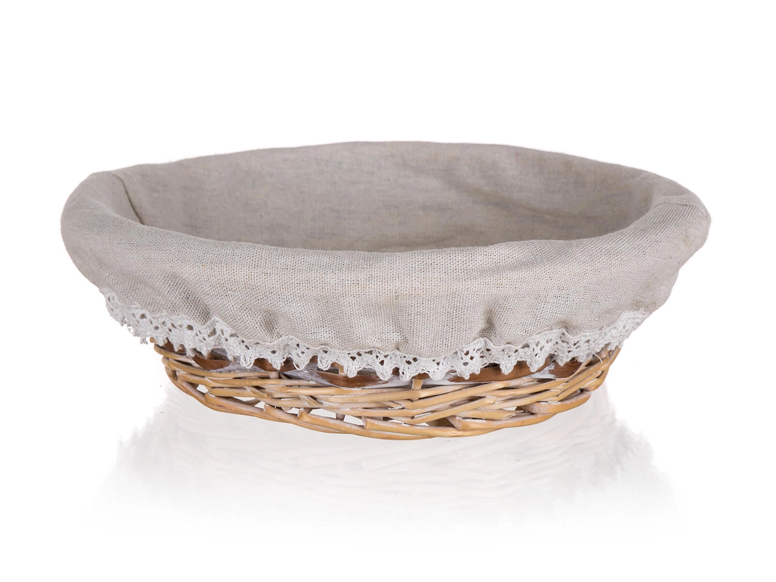 Košík DUO kulatý 26x8cm proutěný