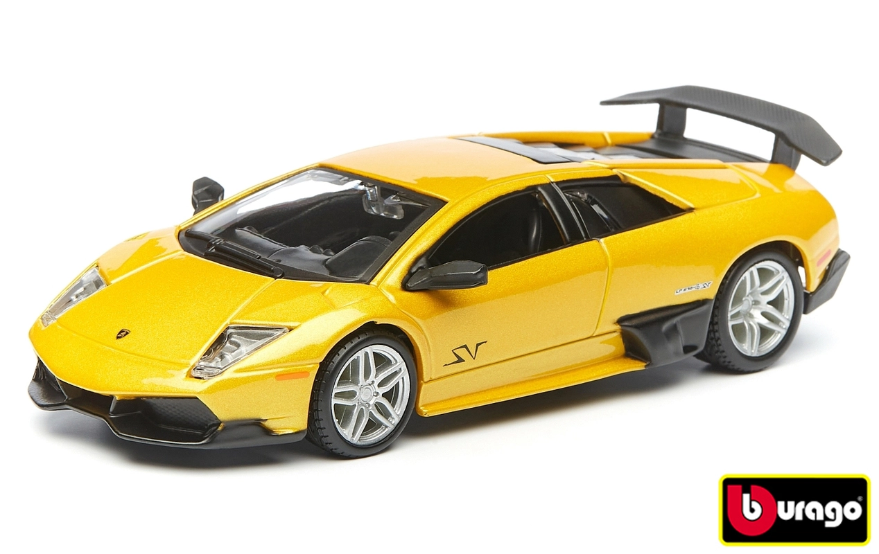 Levně Bburago Plus Murcielago LP 670 4 SV žlutá 1:32
