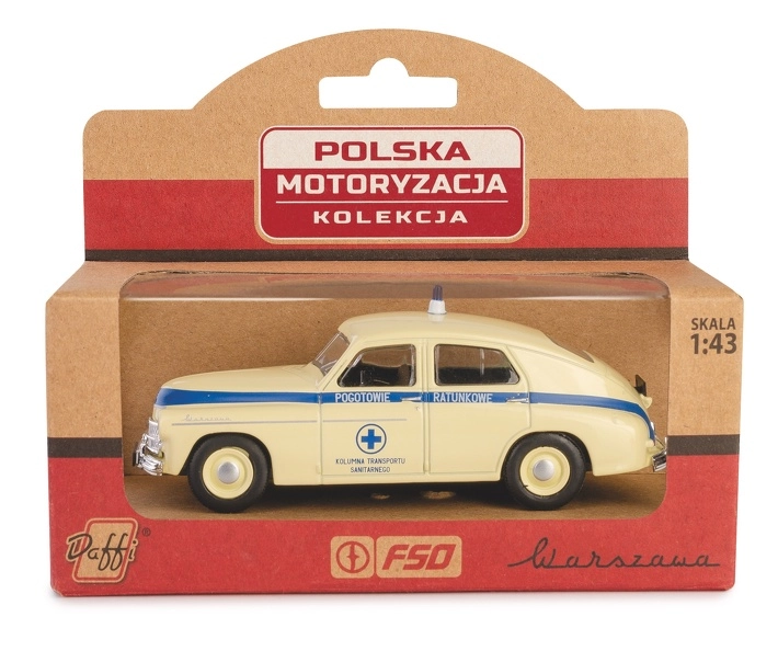 pojízdný model prl warszawa sanitka 1:43