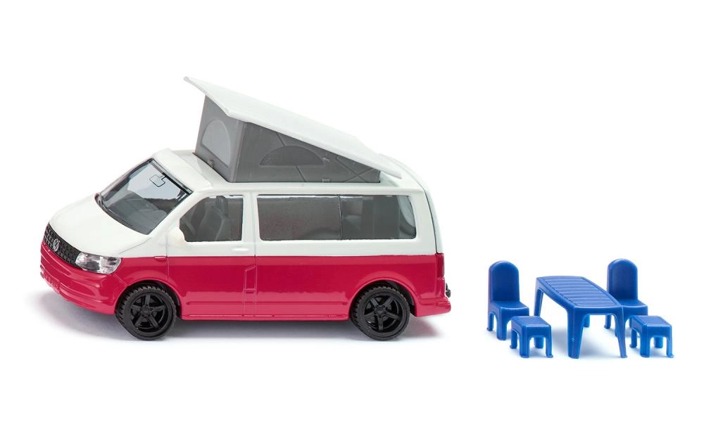 SIKU Super - VW T6 California s pohyblivou střechou a příslušenstvím