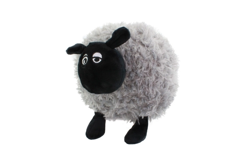 Polštář Plyšový Beránek Šedý