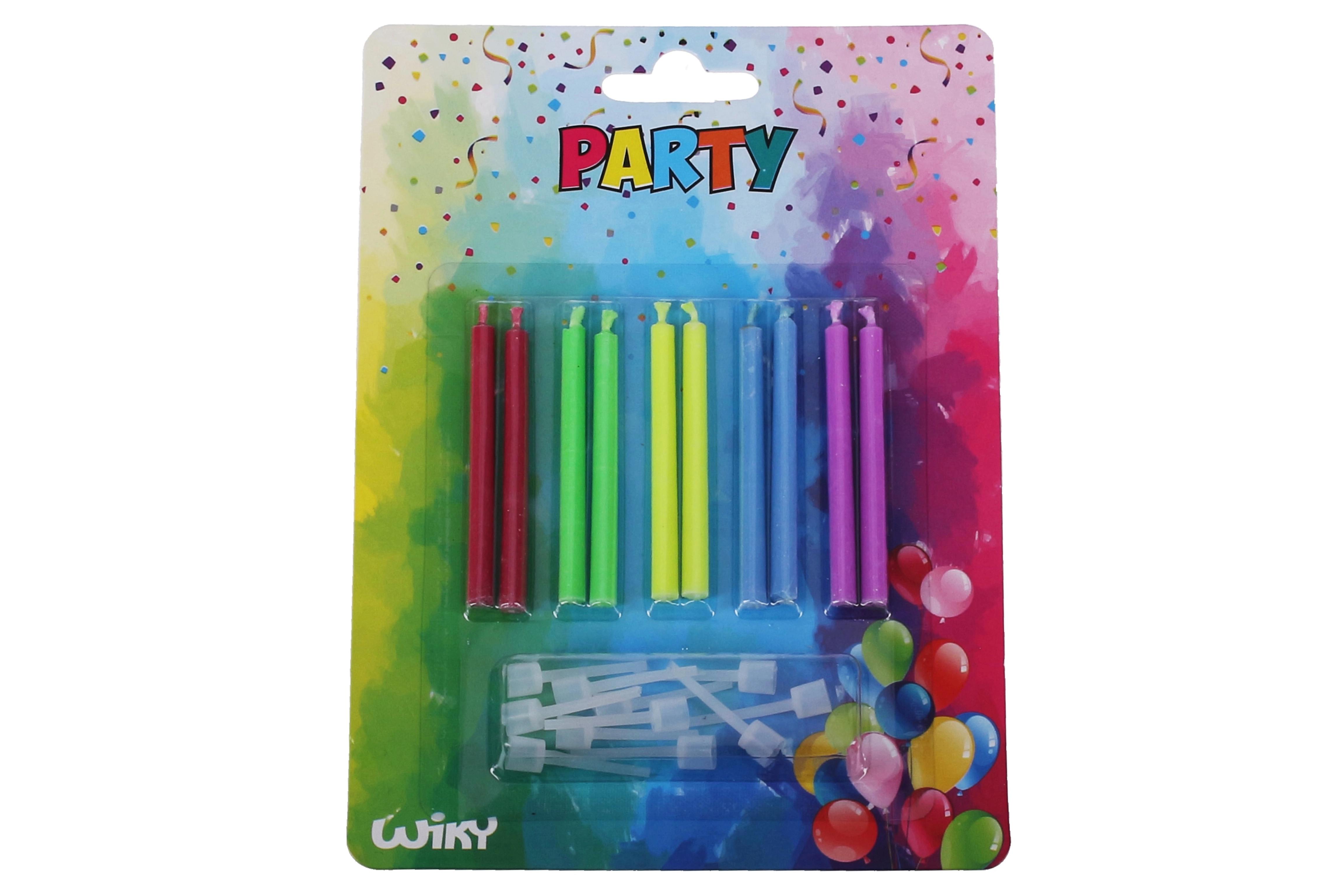Levně Wiky Dortové svíčky 10 ks s barevným plamenem