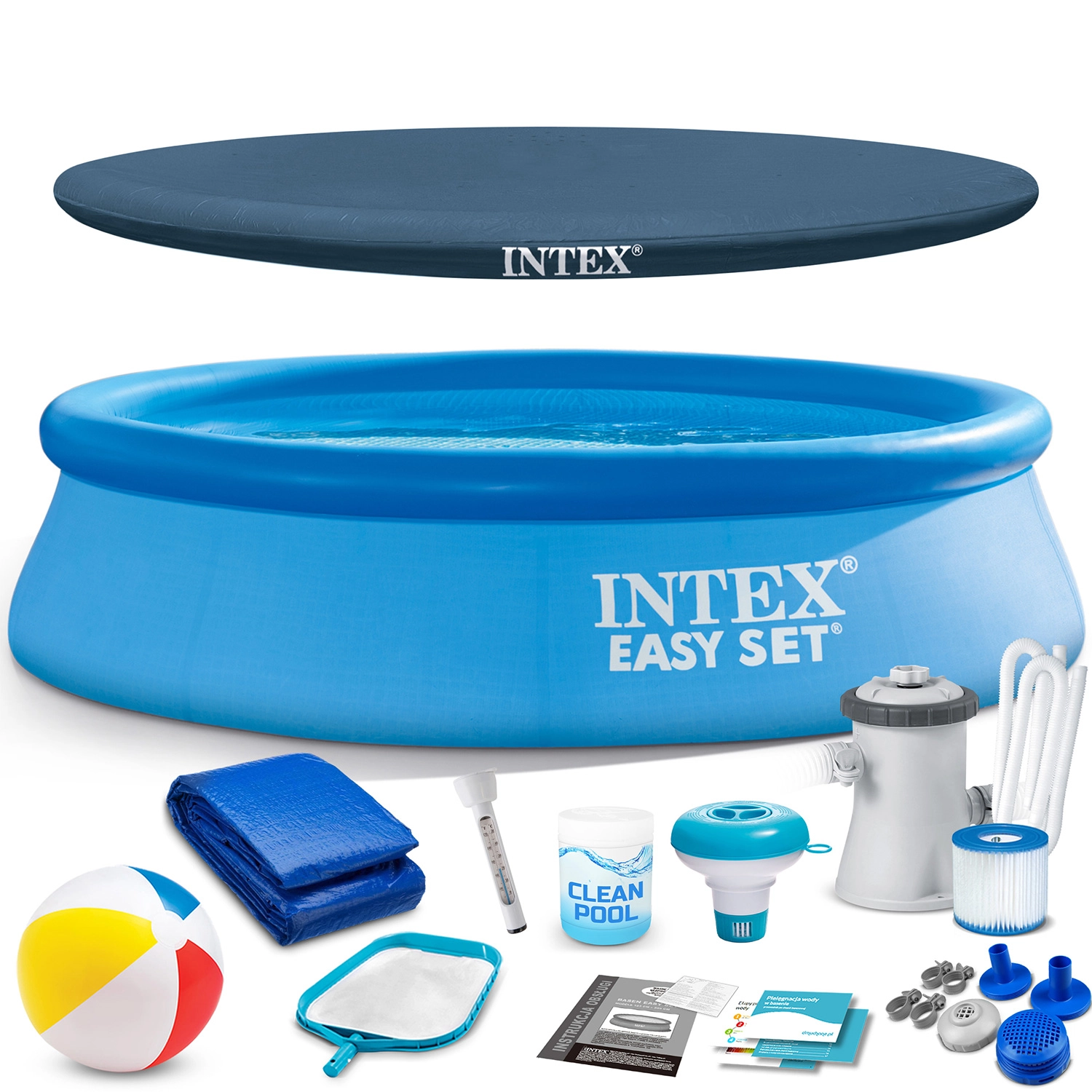 Nadzemní samonosný bazén Intex Easy Set 244 × 61 cm s příslušenstvím