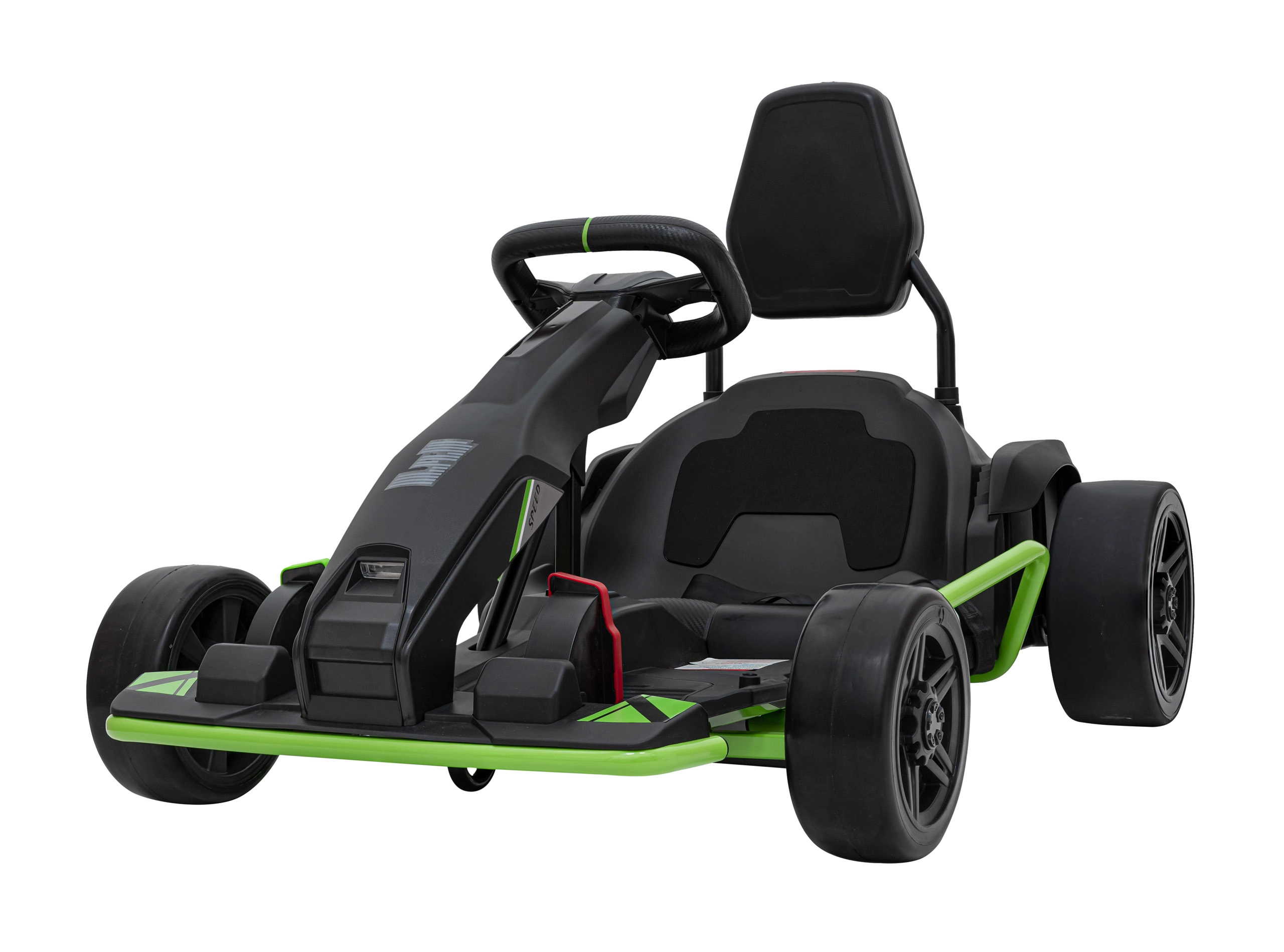 Levně Elektrický driftovací gokart pro děti Fast 3, černý, 24V, 2×150 W, LED a rádio