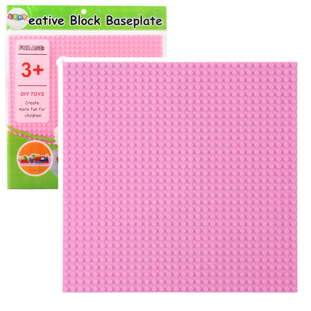 Růžová konstrukční deska pro stavebnice 25,5x25,5 cm