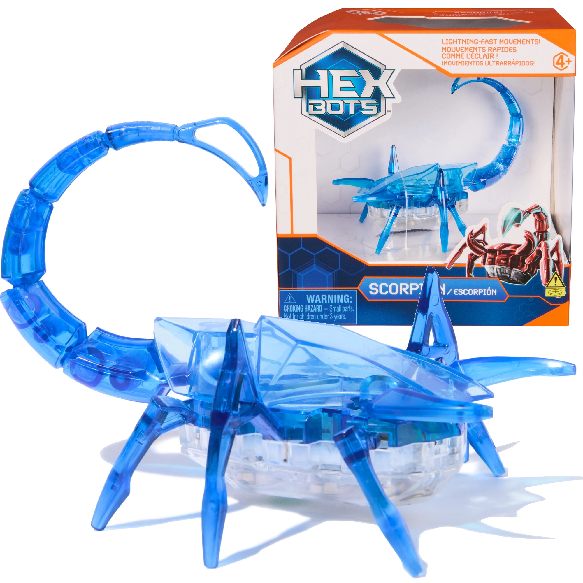 Hexbug Scorpion modrý – senzomotorická pohyblivá figurka se světlem