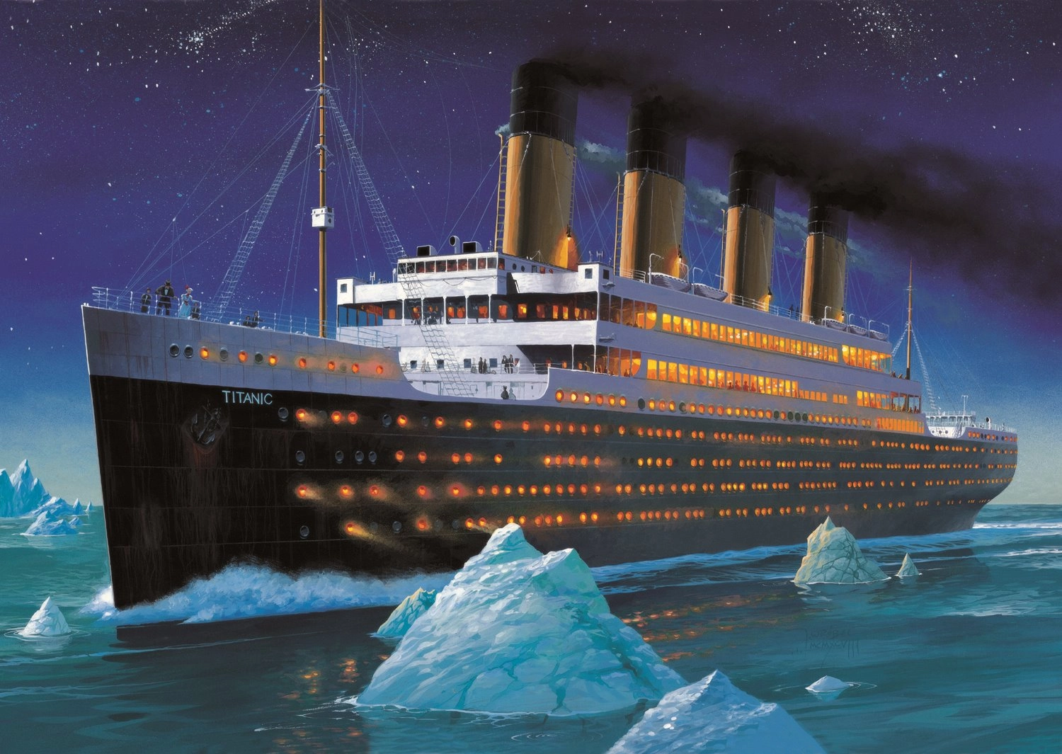 Puzzle Titanic 1000 dílků v krabici 40x27x6cm