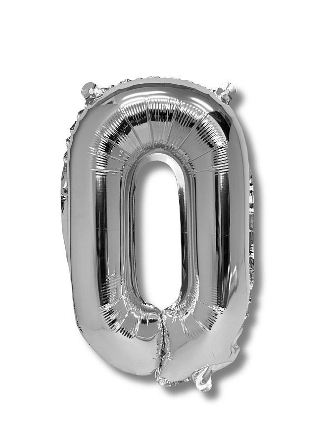 Balónek CONCORDE fóliový 40cm, č.0, stříbrná CONCORDE