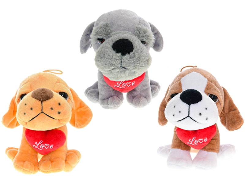 Plyšový pejsek se srdíčkem Love 15 cm