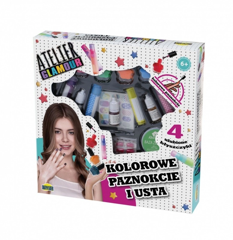 Sada na líčení Atelier Glamour - Barevné nehty a rty