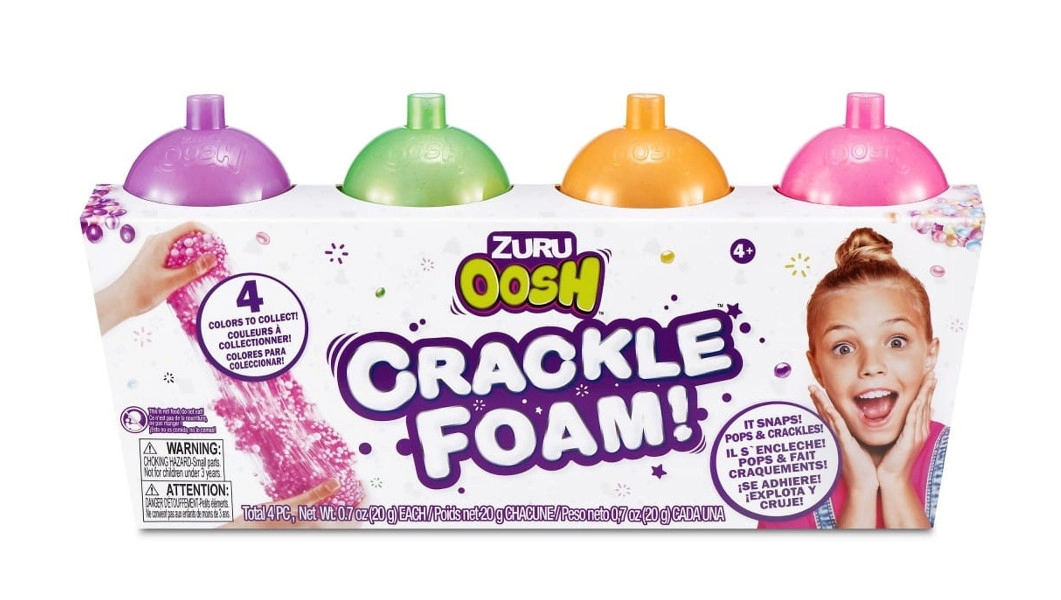 Sada slizu ZURU Oosh – praskající pěna, 4 ks