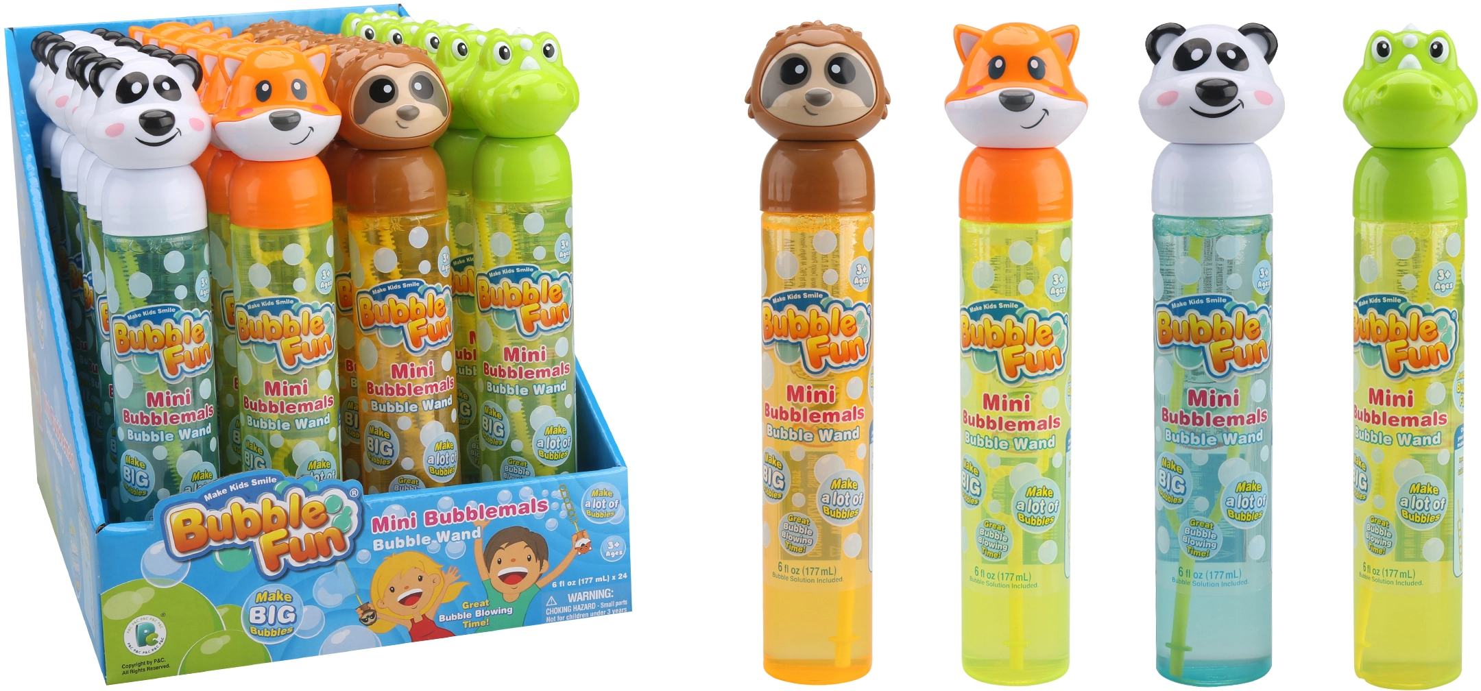 Levně Bubble Fun Bublifuk 177 ml Zvířátka