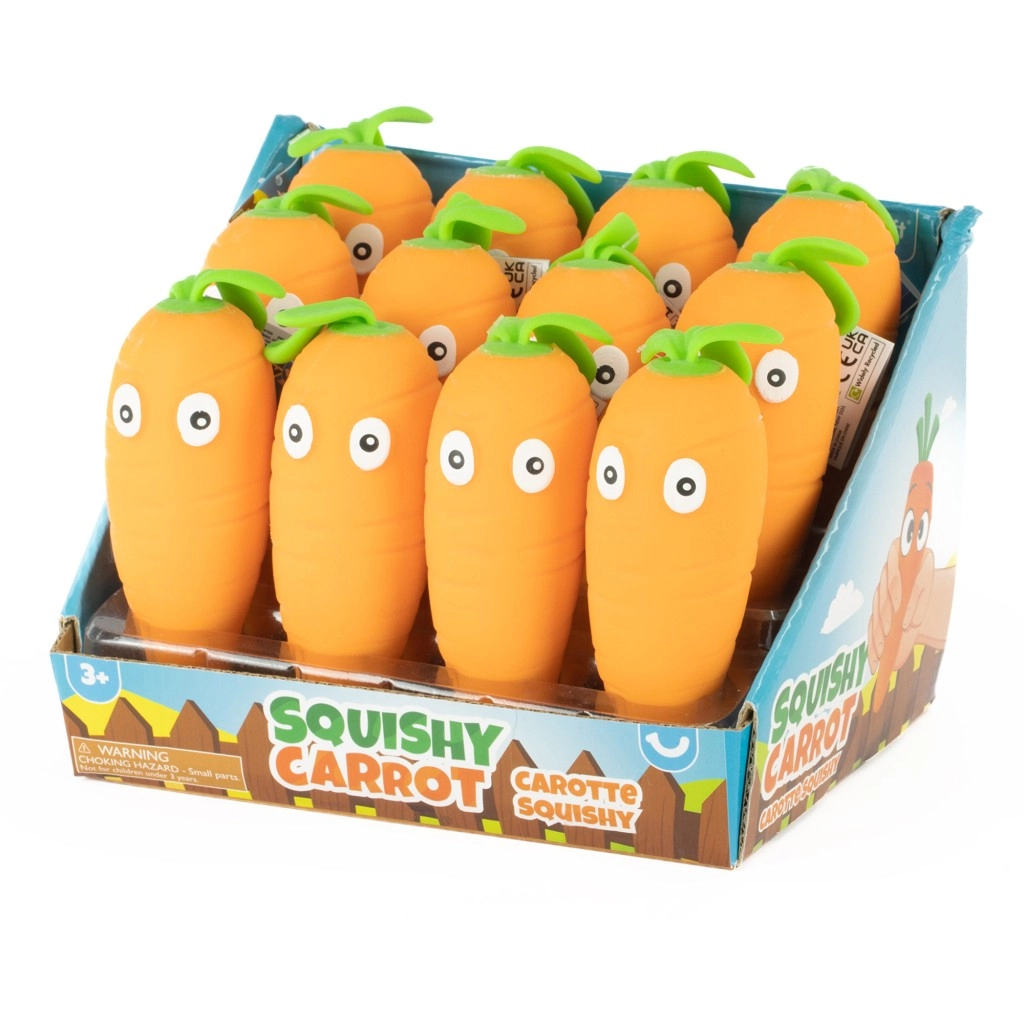 Mačkací a natahovací mrkev – antistresová hračka