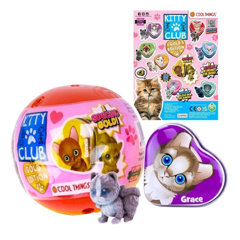 kapsle kitty club gold edition – sběratelská mini figurka překvapení