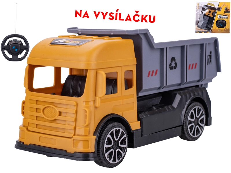 Levně Mikro Trading R/C auto sklápěčka 17,5cm 27MHz jednoduchá funkce na baterie