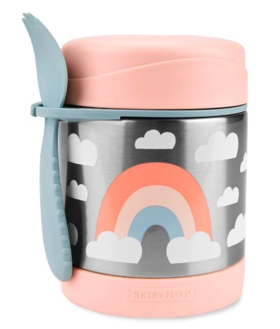 Skip Hop Spark Style termoska na jídlo se lžičko-vidličkou duha 325 ml