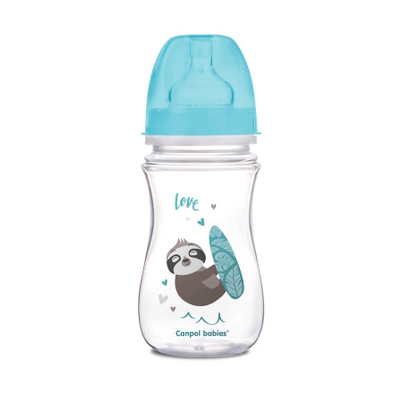 Canpol babies Exotic Animals kojenecká láhev Blue 240 ml