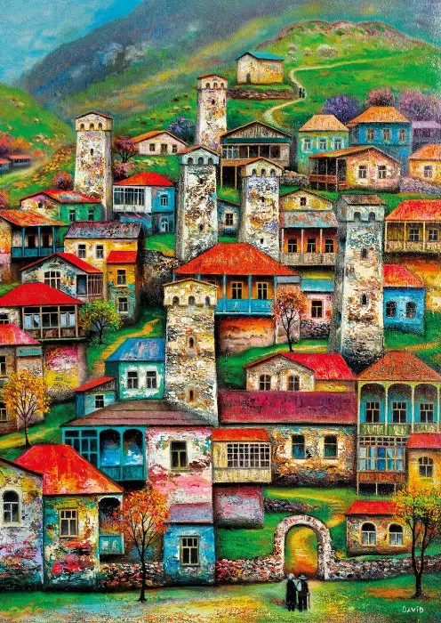 Puzzle krásná vesnice 1000 dílků MAGNOLIA