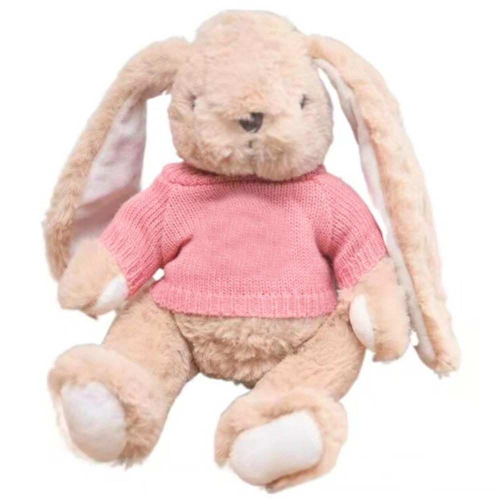 Plyšový zajíc v růžovém svetříku 22 cm